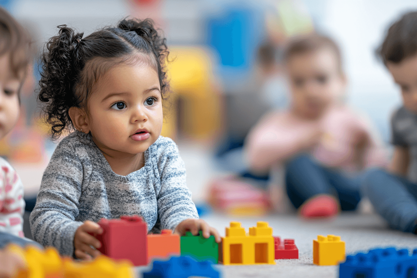 Picture of a little girl in a daycare in Washington